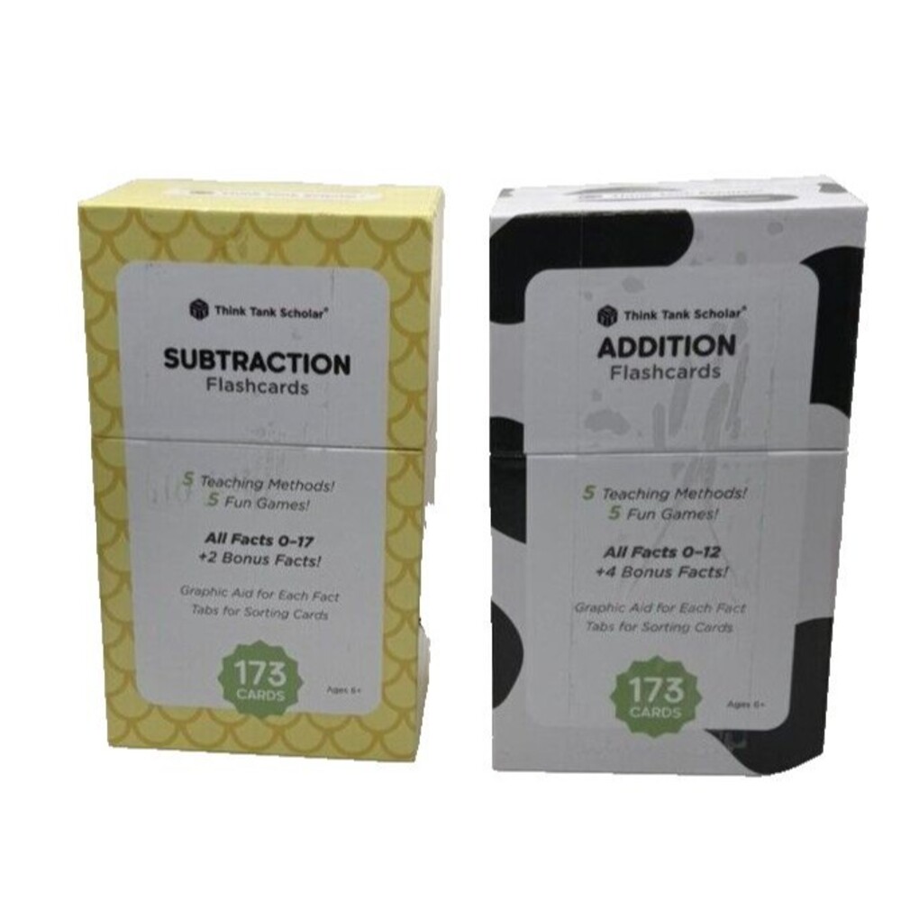 Think Tank Scholar Addition And Subtraction Sets of New Flashcards  New Sealed